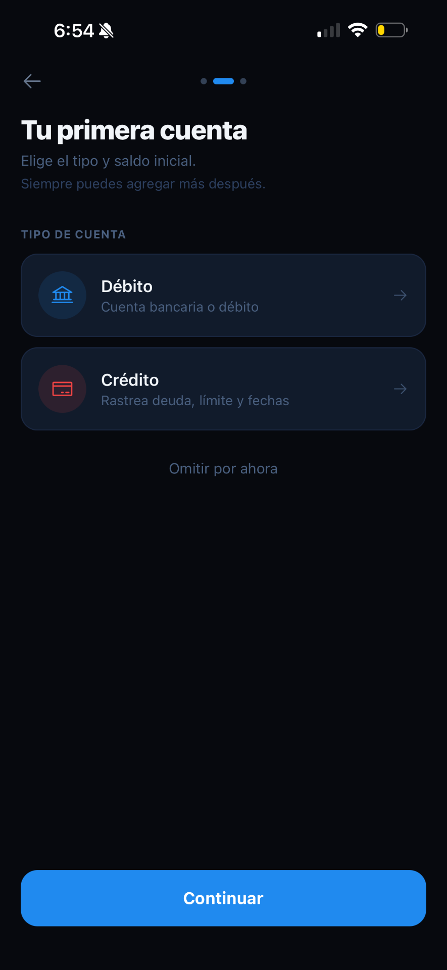 Agrega tus cuentas