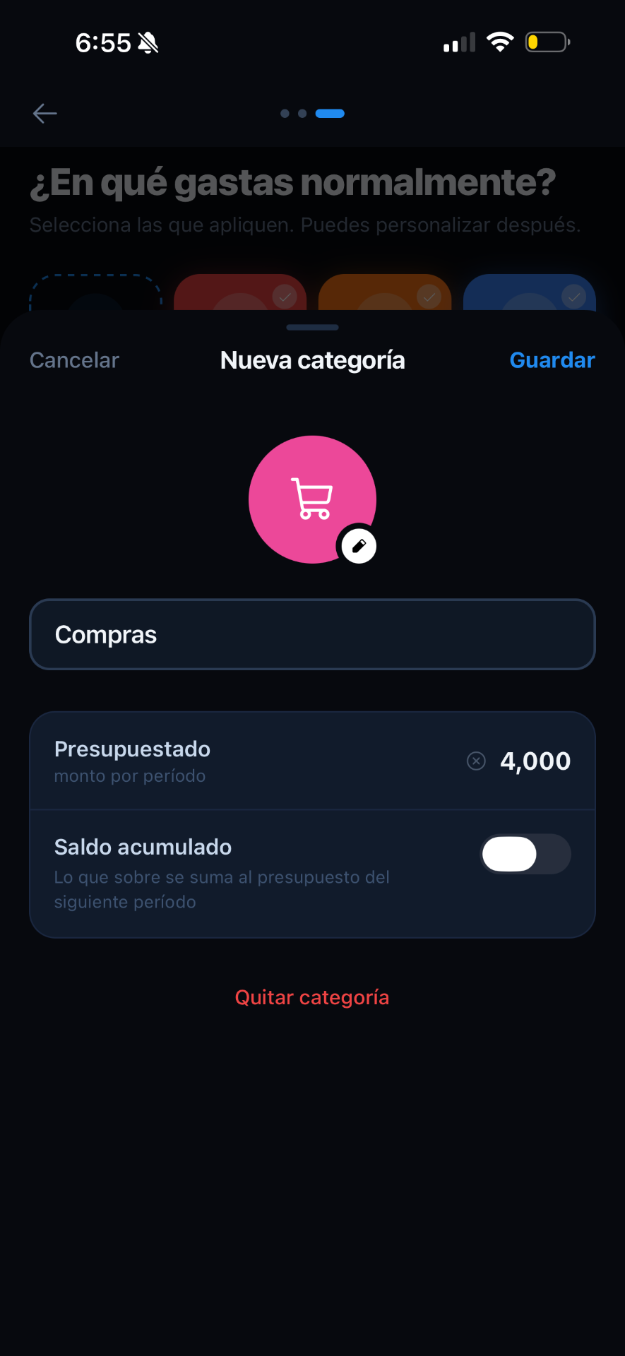 Editor de categoría